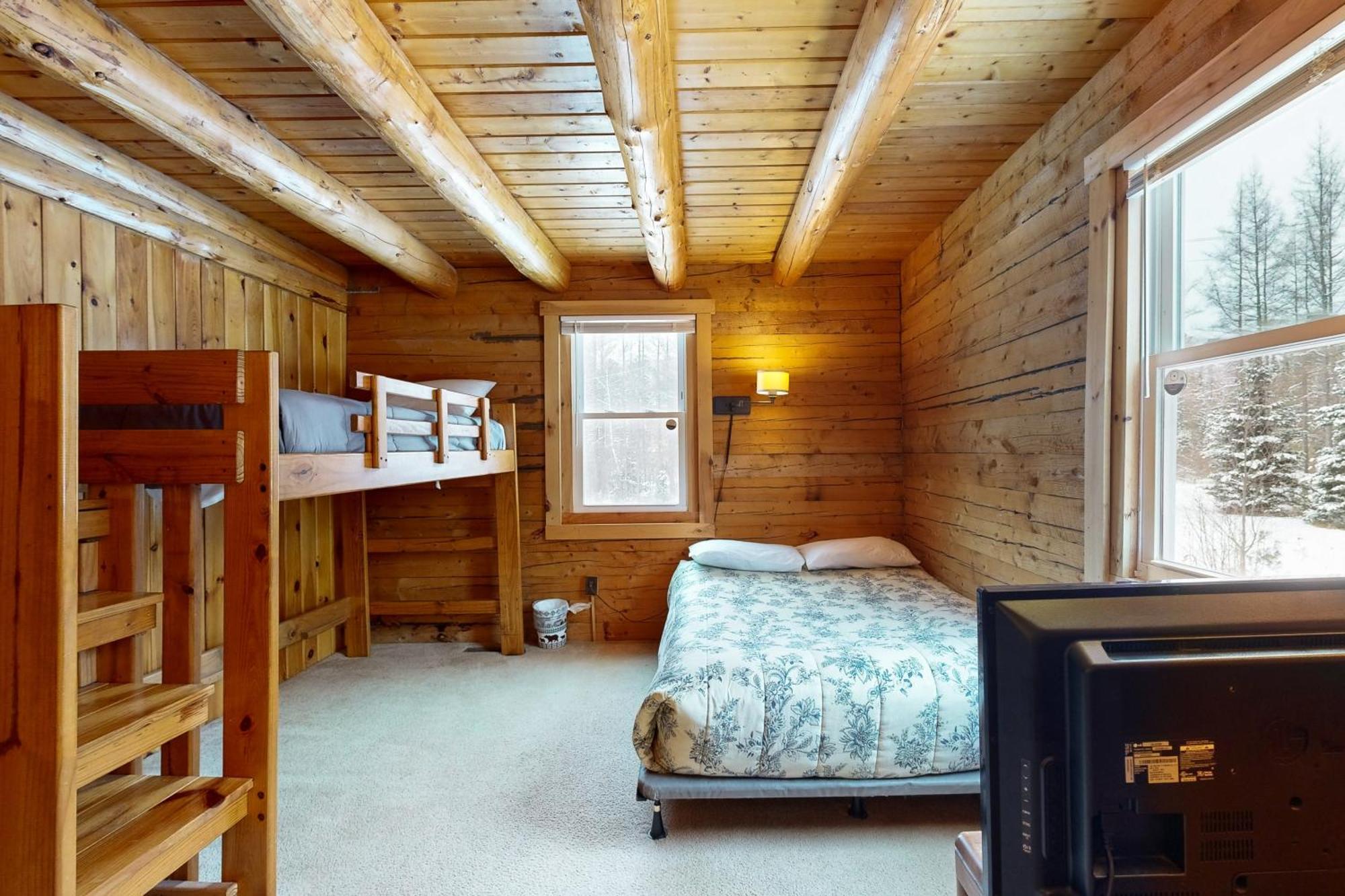 Twin View Log Home Carroll Exteriér fotografie